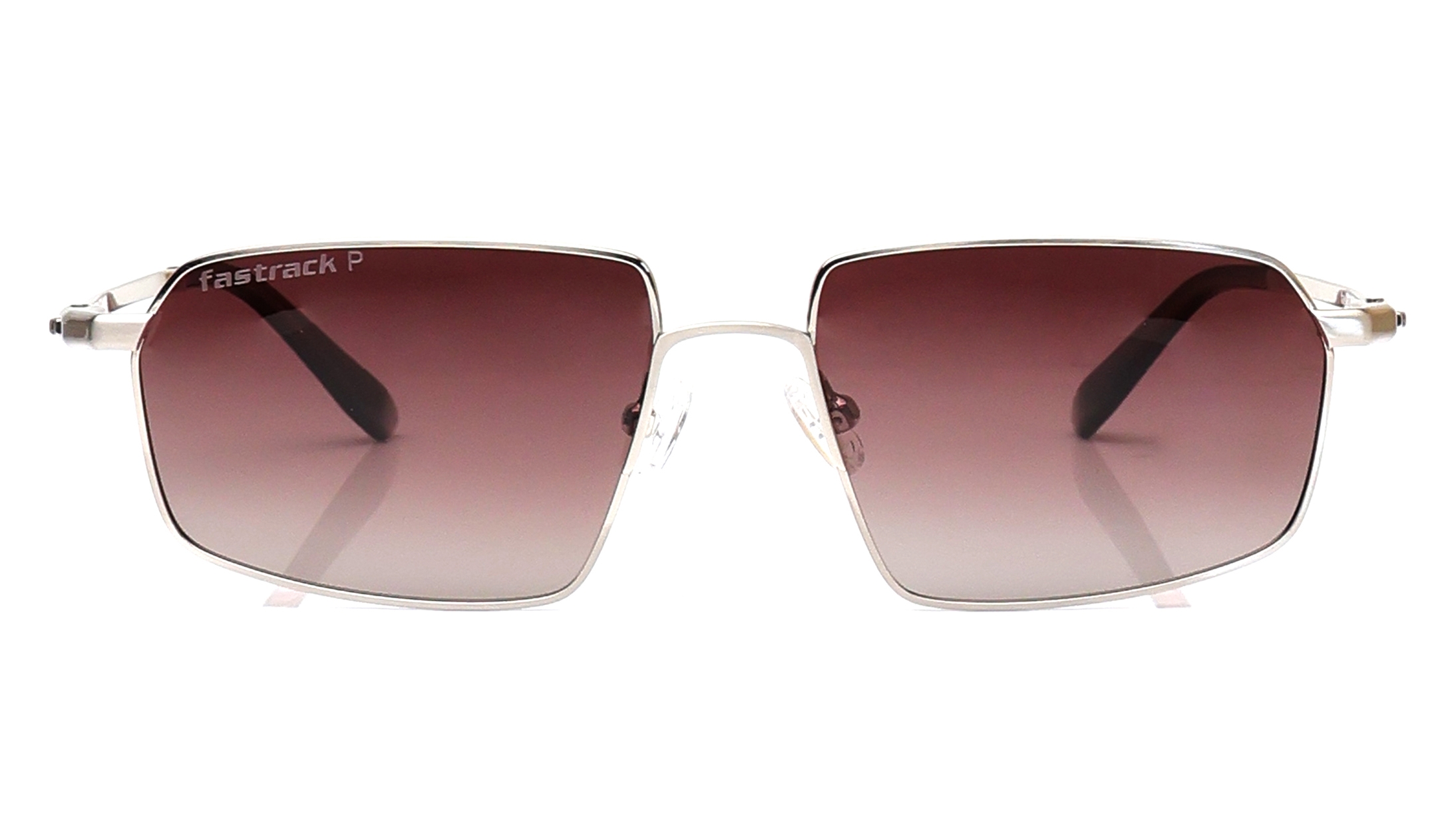 Image 1 of Brown Rectangle Polarized Sunglasses for Men from Fastrack Available at Titan Eye+
