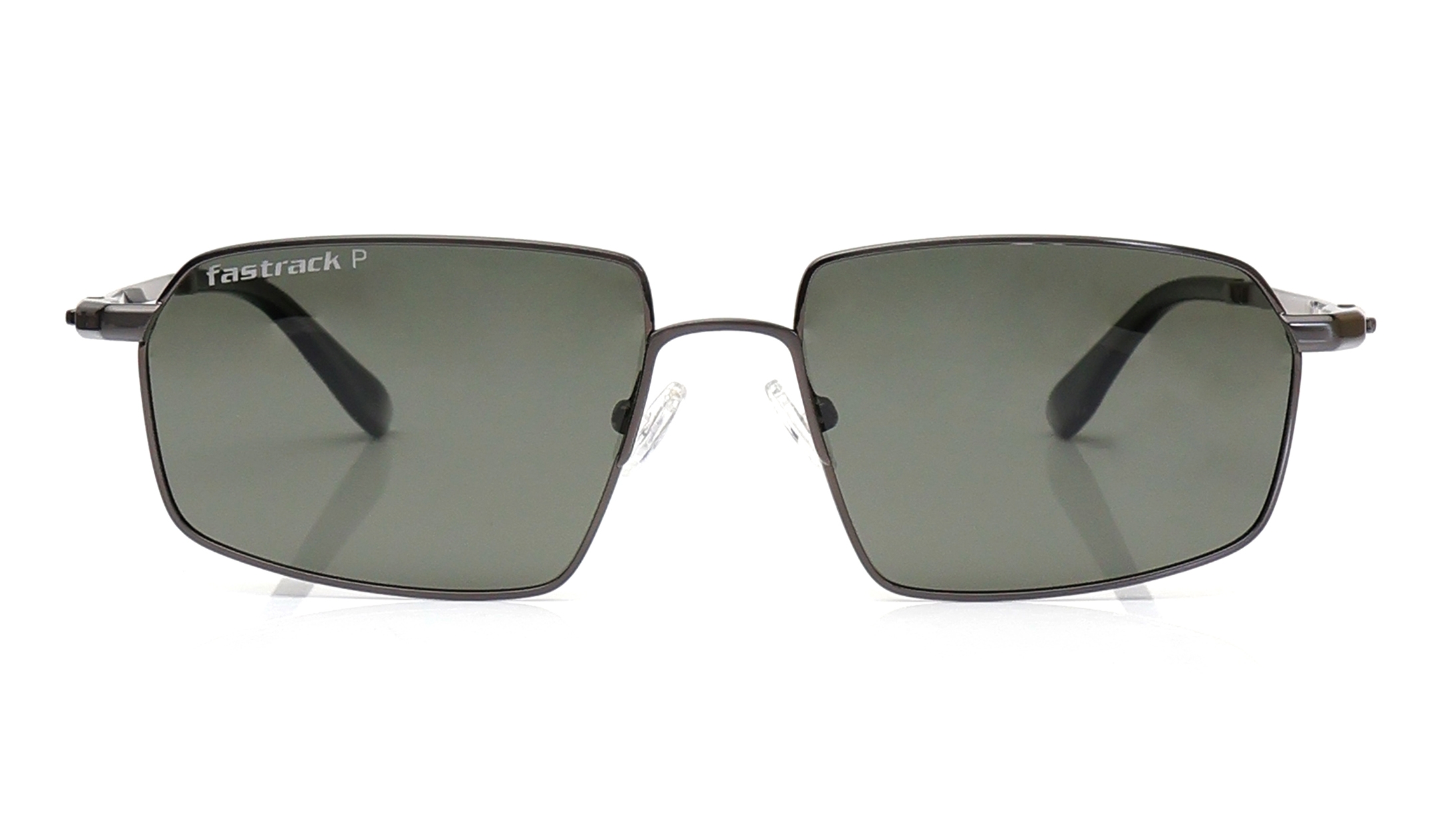 Image 1 of Green Rectangle Polarized Sunglasses for Men from Fastrack Available at Titan Eye+