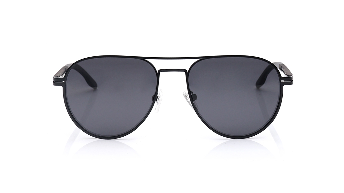 Image 1 of Black Aviator Polarized Sunglasses for Men and Women from Tees By Fastrack Available at Titan Eye+