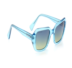 Image 2 of Blue Square Polarized Sunglasses for Women from Fastrack Available at Titan Eye+