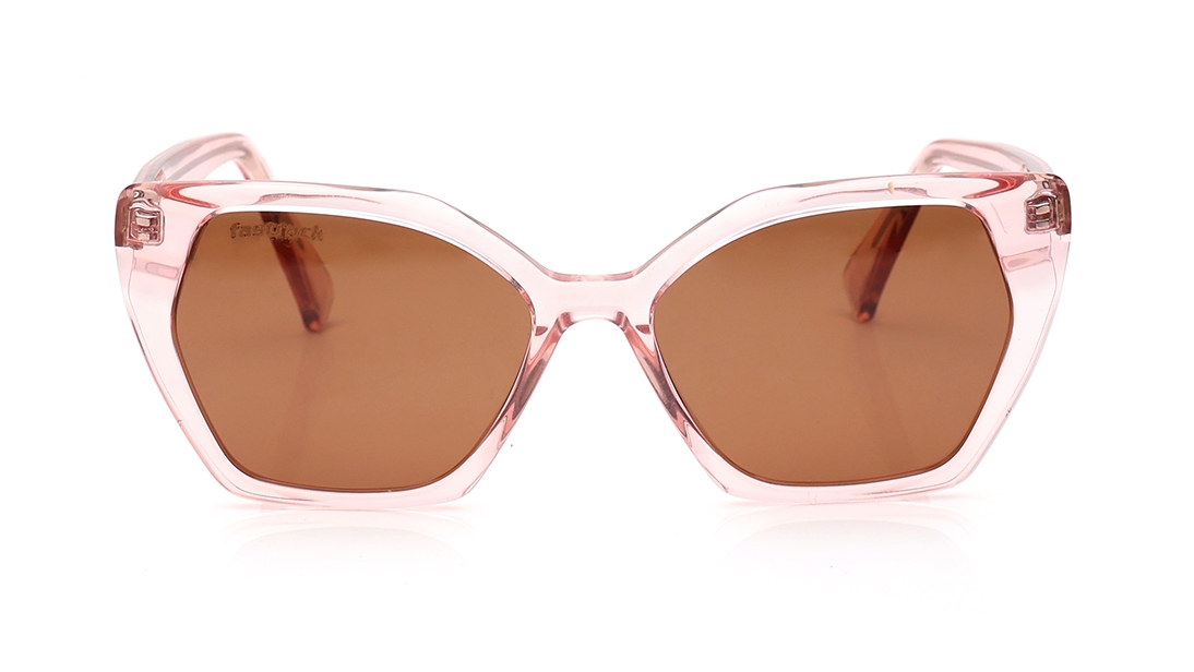Image 1 of Brown Geometric Polarized Sunglasses for Women from Fastrack Available at Titan Eye+