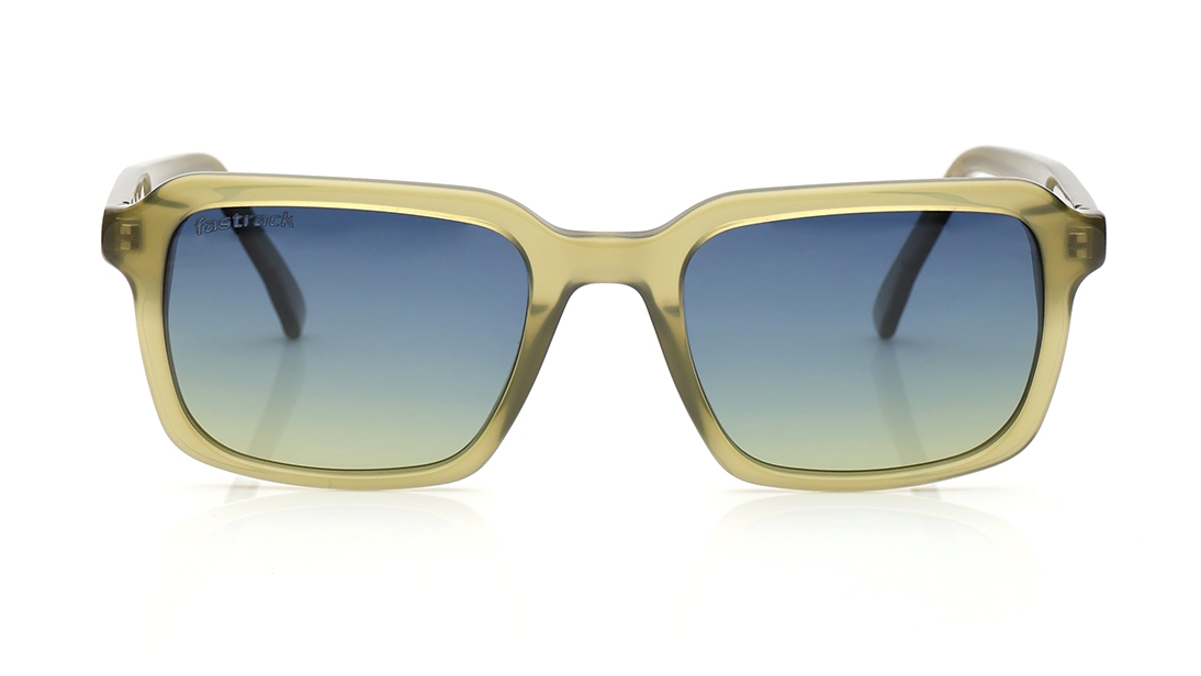 Image 1 of Blue Rectangle Polarized Sunglasses for Men from Fastrack Available at Titan Eye+