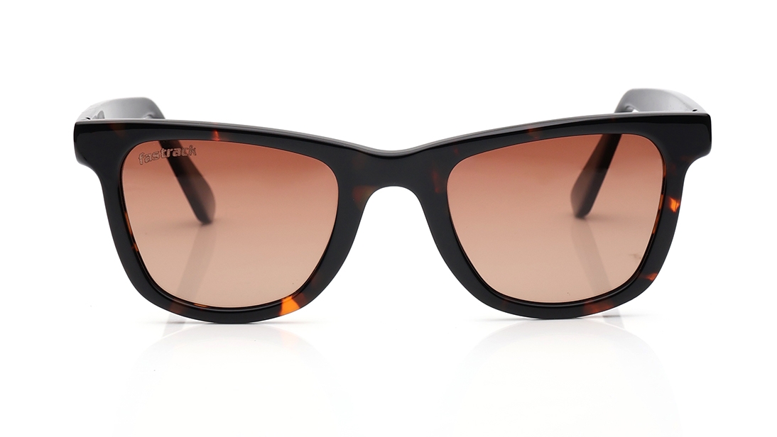 Image 1 of Brown Wayfarer Polarized Sunglasses for Men from Fastrack Available at Titan Eye+