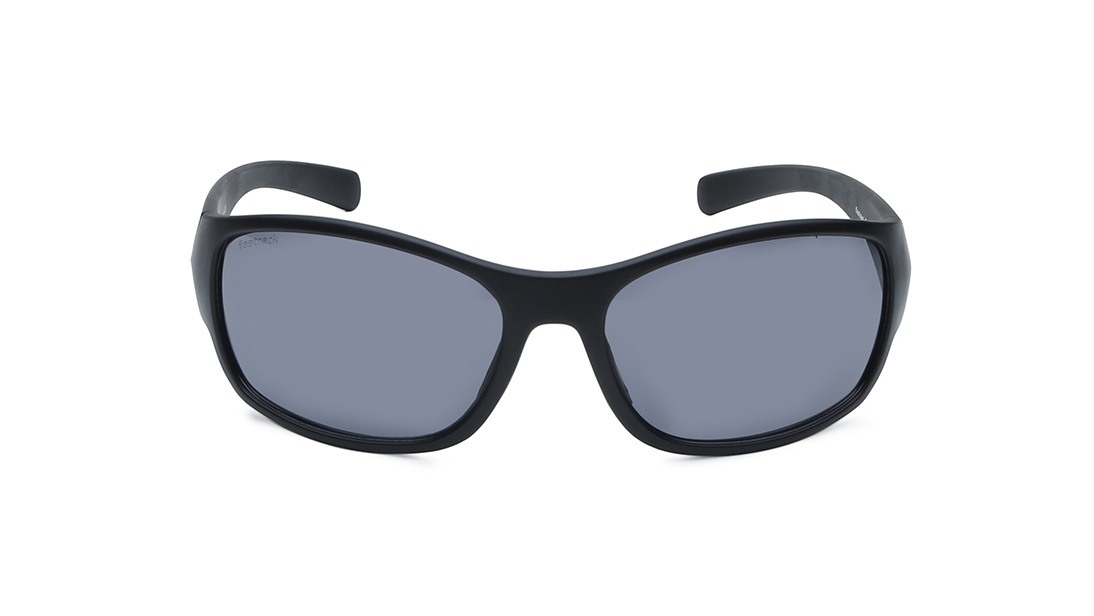 Image 1 of Black Wraparound Sunglasses for Men from Fastrack Available at Titan Eye+