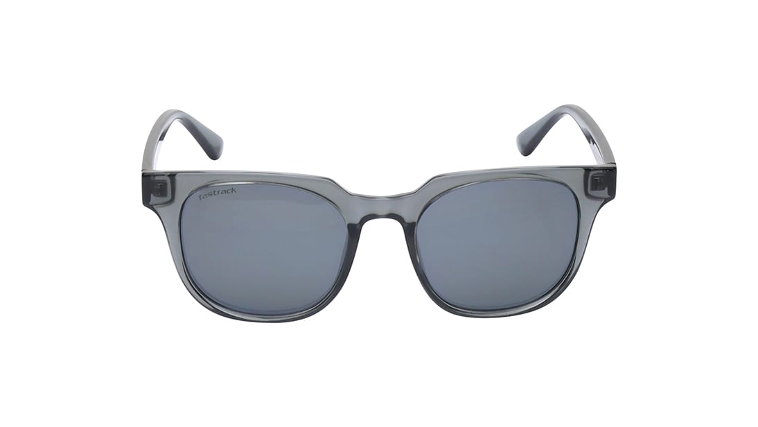 Image 1 of Grey Square Sunglasses for Men and Women from Fastrack Available at Titan Eye+