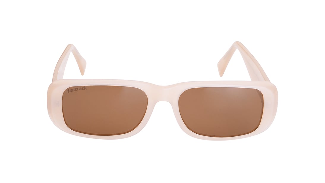 Image 1 of Brown Rectangle Polarized Sunglasses for Men and Women from Fastrack Available at Titan Eye+