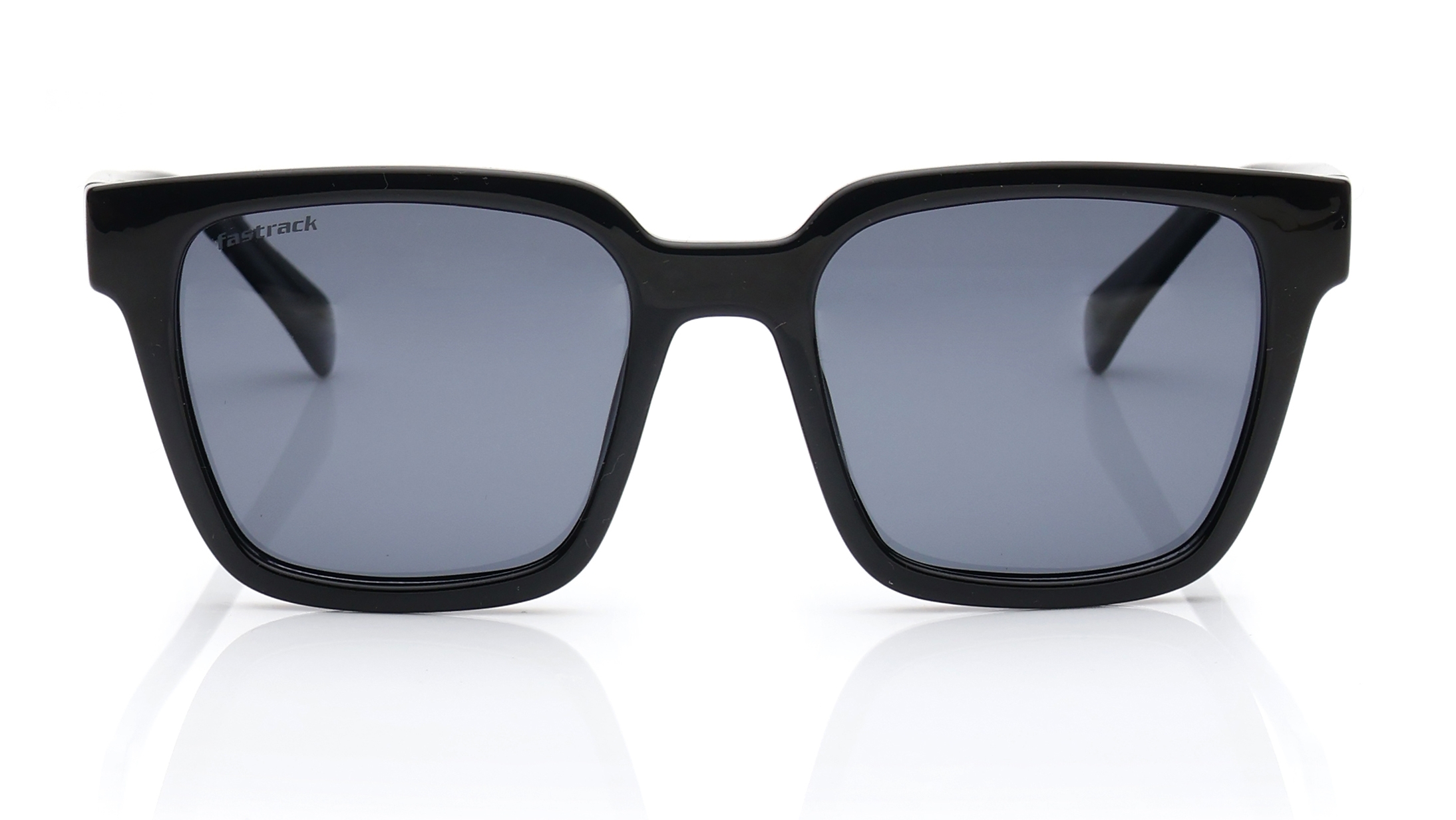 Image 1 of Grey Square Polarized Sunglasses for Men and Women from Fastrack Available at Titan Eye+