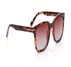 Image 2 of Brown Square Polarized Sunglasses for Men and Women from Fastrack Available at Titan Eye+