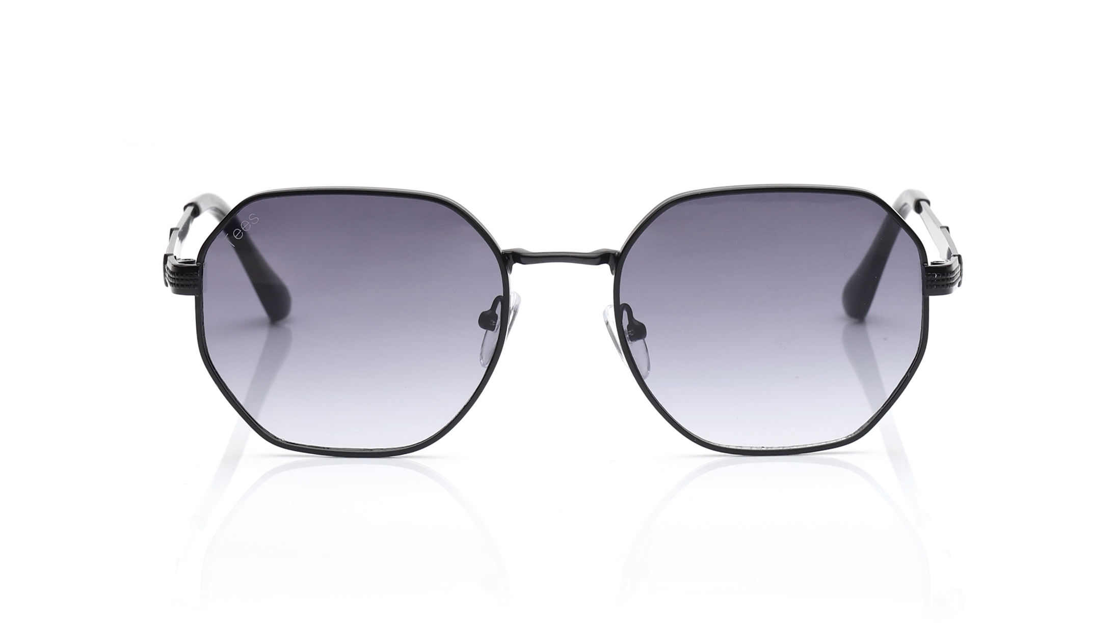 Image 1 of Grey Hexagon Sunglasses for Men and Women from Tees By Fastrack Available at Titan Eye+