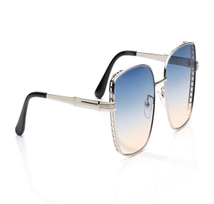 Image 2 of Blue and Pink Square Sunglasses for Men and Women from Tees By Fastrack Available at Titan Eye+