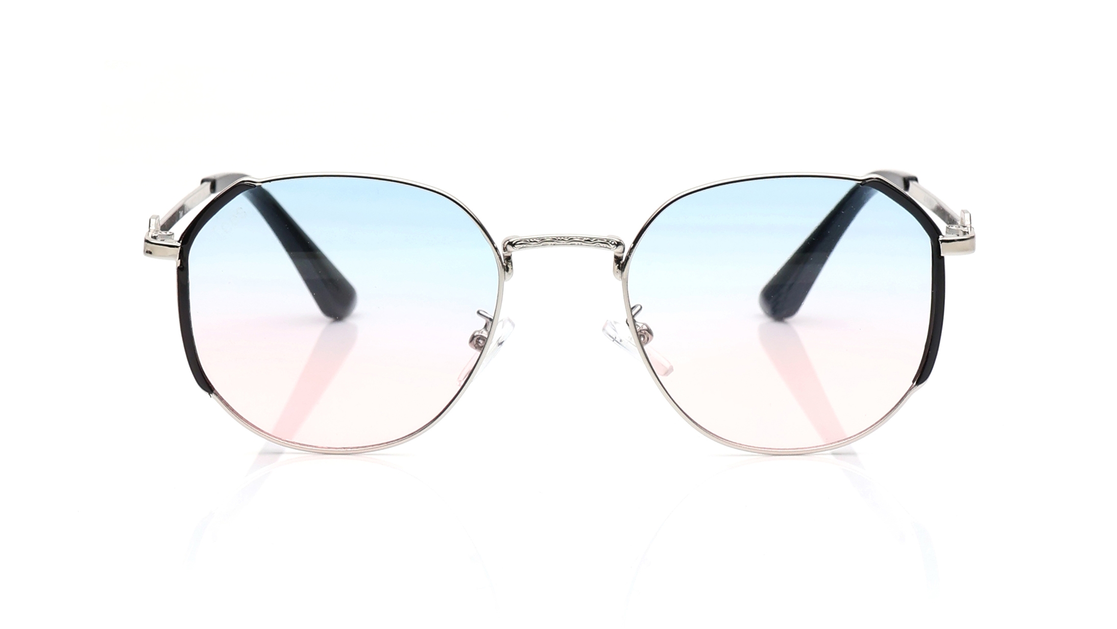 Image 1 of Blue Geometric Sunglasses for Women from Tees By Fastrack Available at Titan Eye+