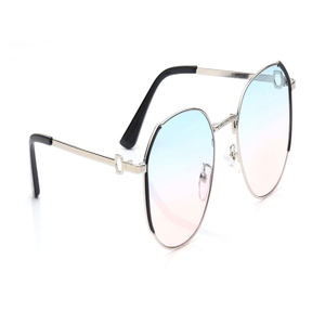 Image 2 of Blue Geometric Sunglasses for Women from Tees By Fastrack Available at Titan Eye+