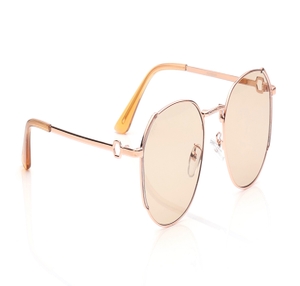 Image 2 of Brown Hexagon Sunglasses for Women from Tees By Fastrack Available at Titan Eye+