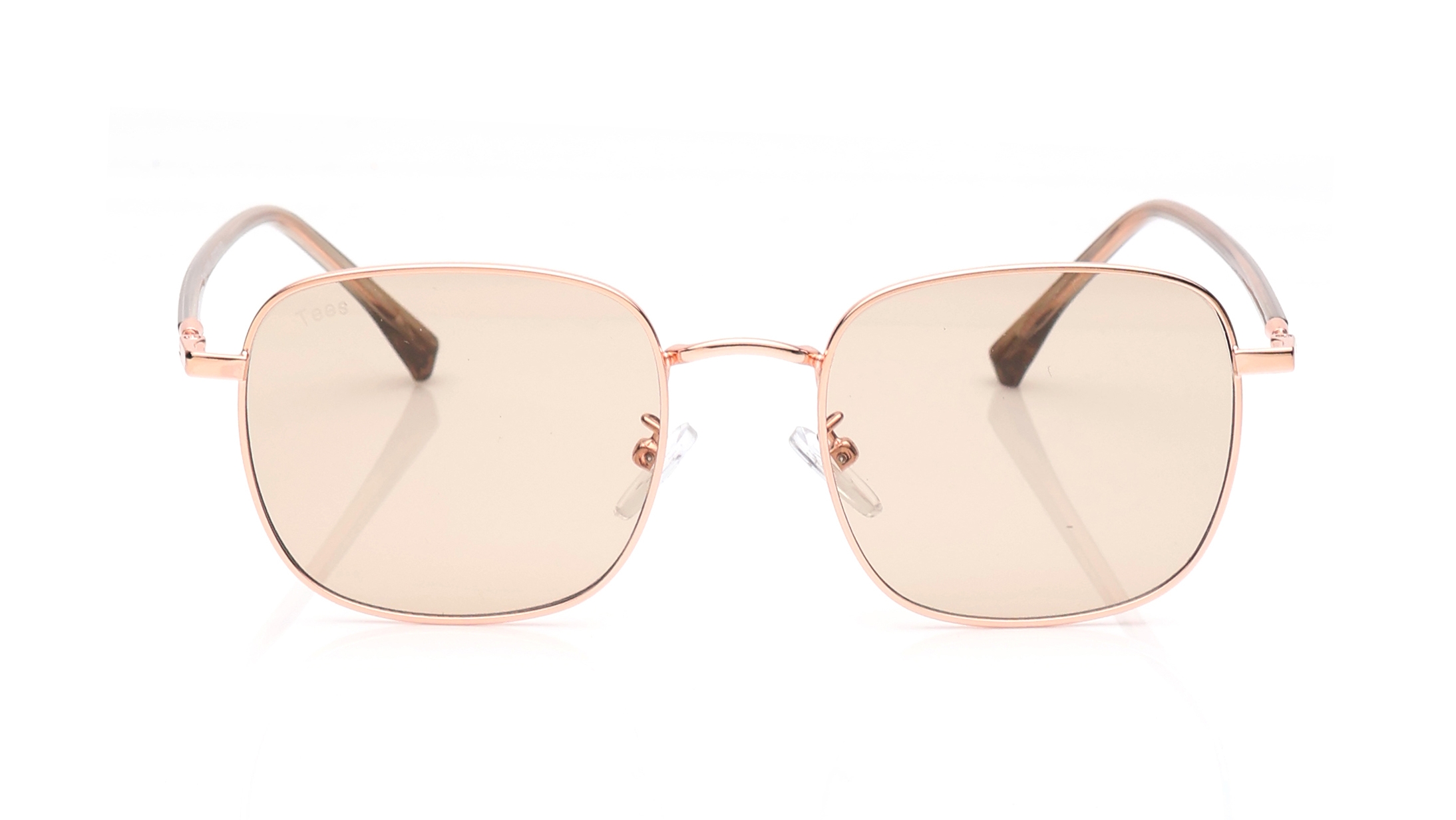 Image 1 of Brown Rectangle Sunglasses for Men and Women from Tees By Fastrack Available at Titan Eye+