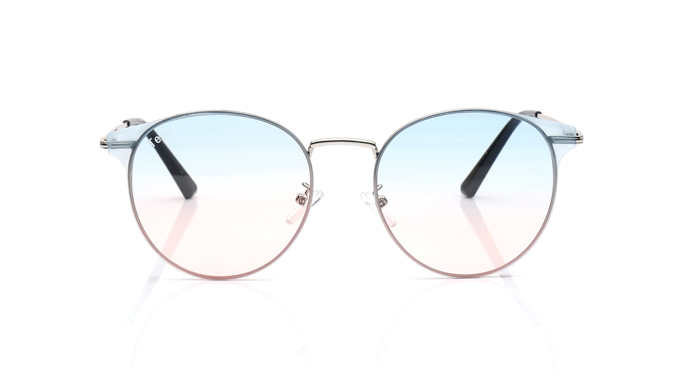 Image 1 of Blue Round Sunglasses for Men and Women from Tees By Fastrack Available at Titan Eye+