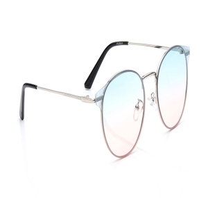 Image 2 of Blue Round Sunglasses for Men and Women from Tees By Fastrack Available at Titan Eye+