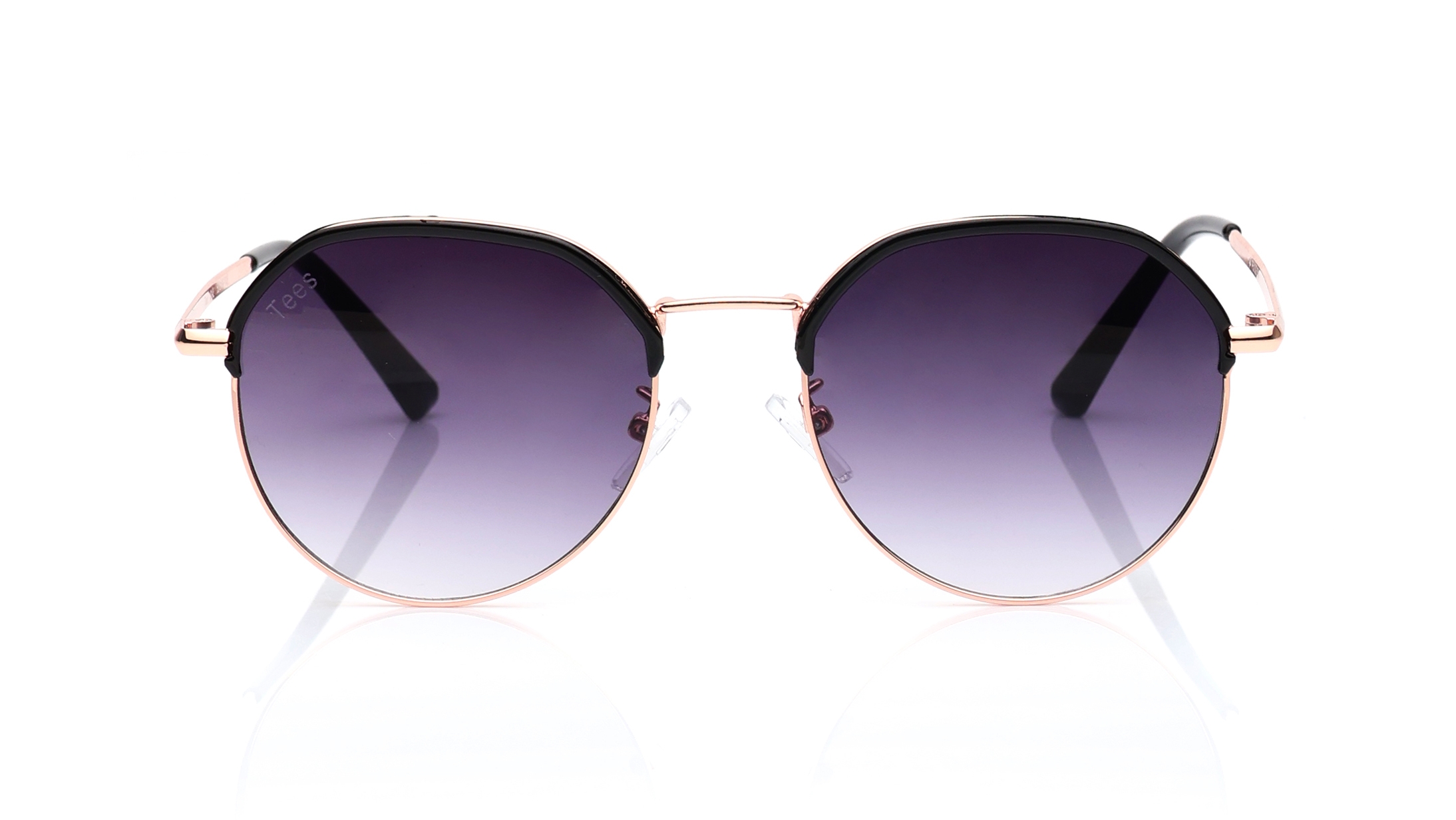 Image 1 of Purple Round Sunglasses for Men and Women from Tees By Fastrack Available at Titan Eye+