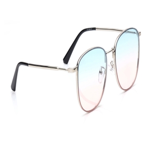 Image 2 of Blue and Pink Round Sunglasses for Men and Women from Tees By Fastrack Available at Titan Eye+