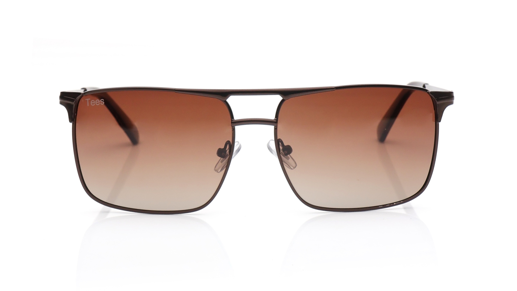Image 1 of Brown Navigator Polarized Sunglasses for Men and Women from Tees By Fastrack Available at Titan Eye+