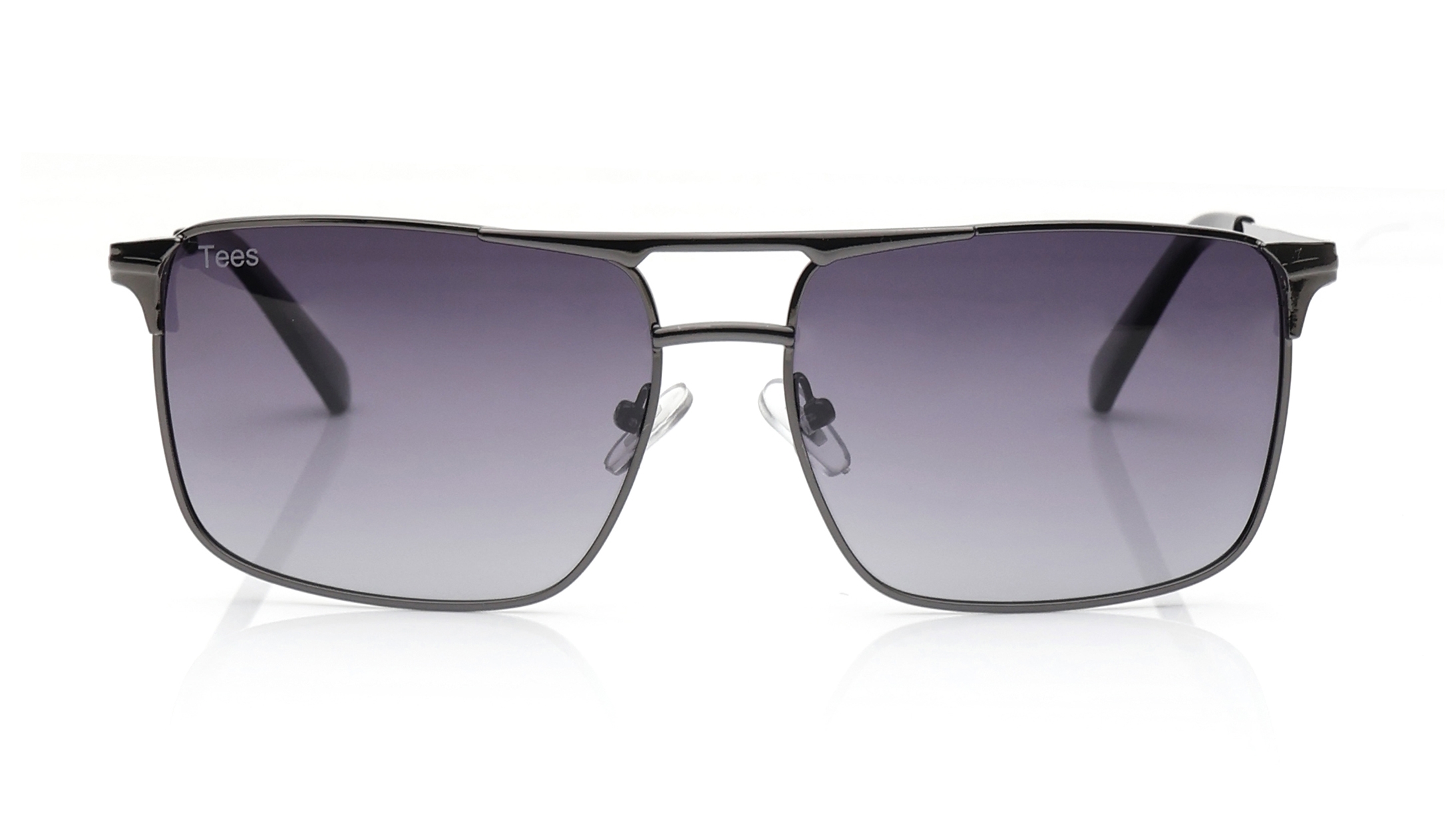 Image 1 of Grey Navigator Polarized Sunglasses for Men and Women from Tees By Fastrack Available at Titan Eye+