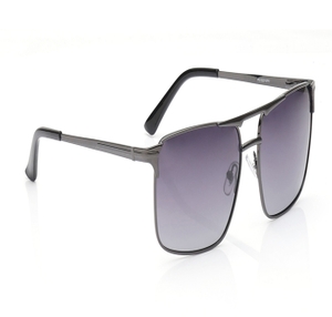 Image 2 of Grey Navigator Polarized Sunglasses for Men and Women from Tees By Fastrack Available at Titan Eye+