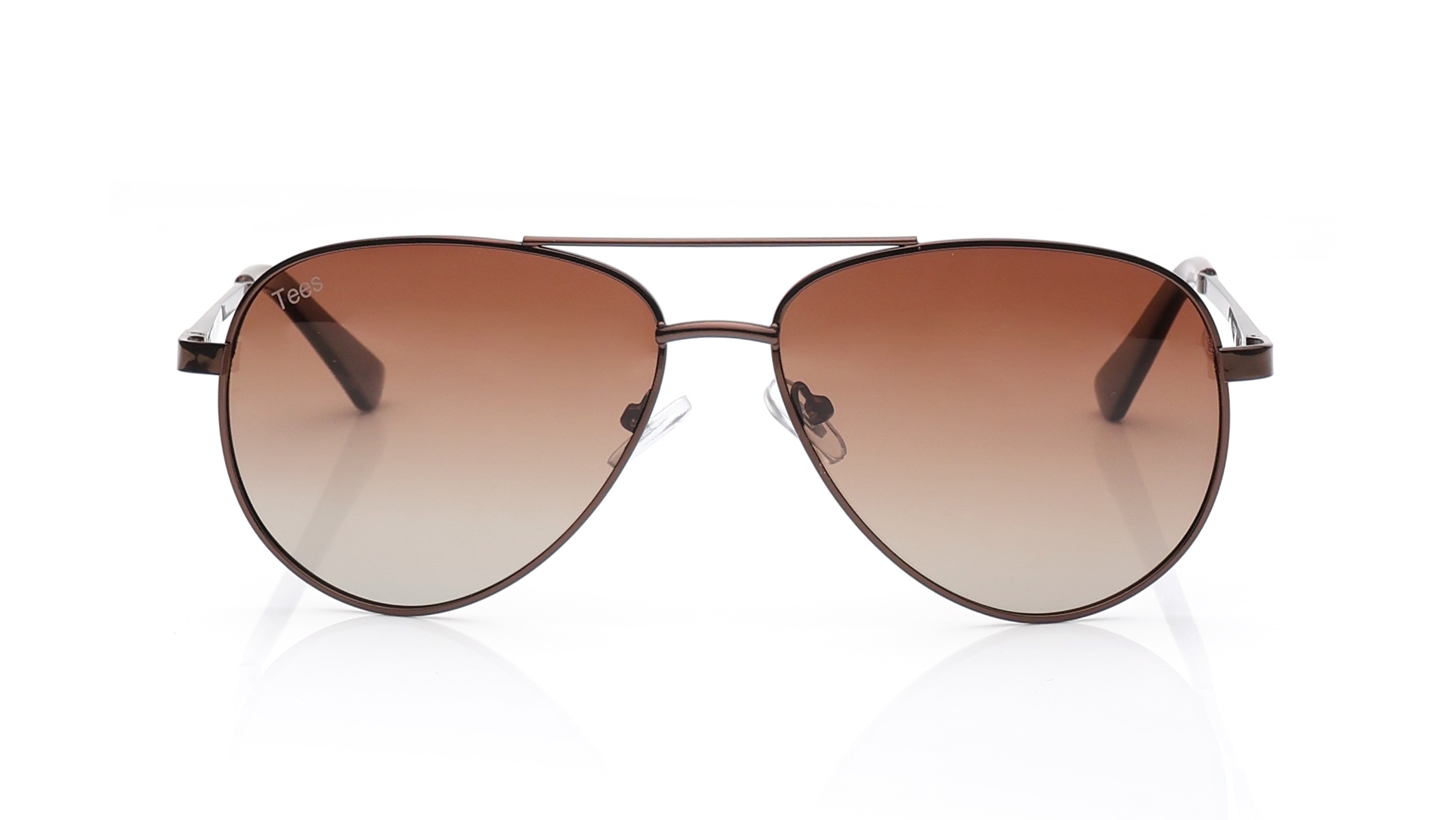 Image 1 of Brown Aviator Polarized Sunglasses for Men and Women from Tees By Fastrack Available at Titan Eye+