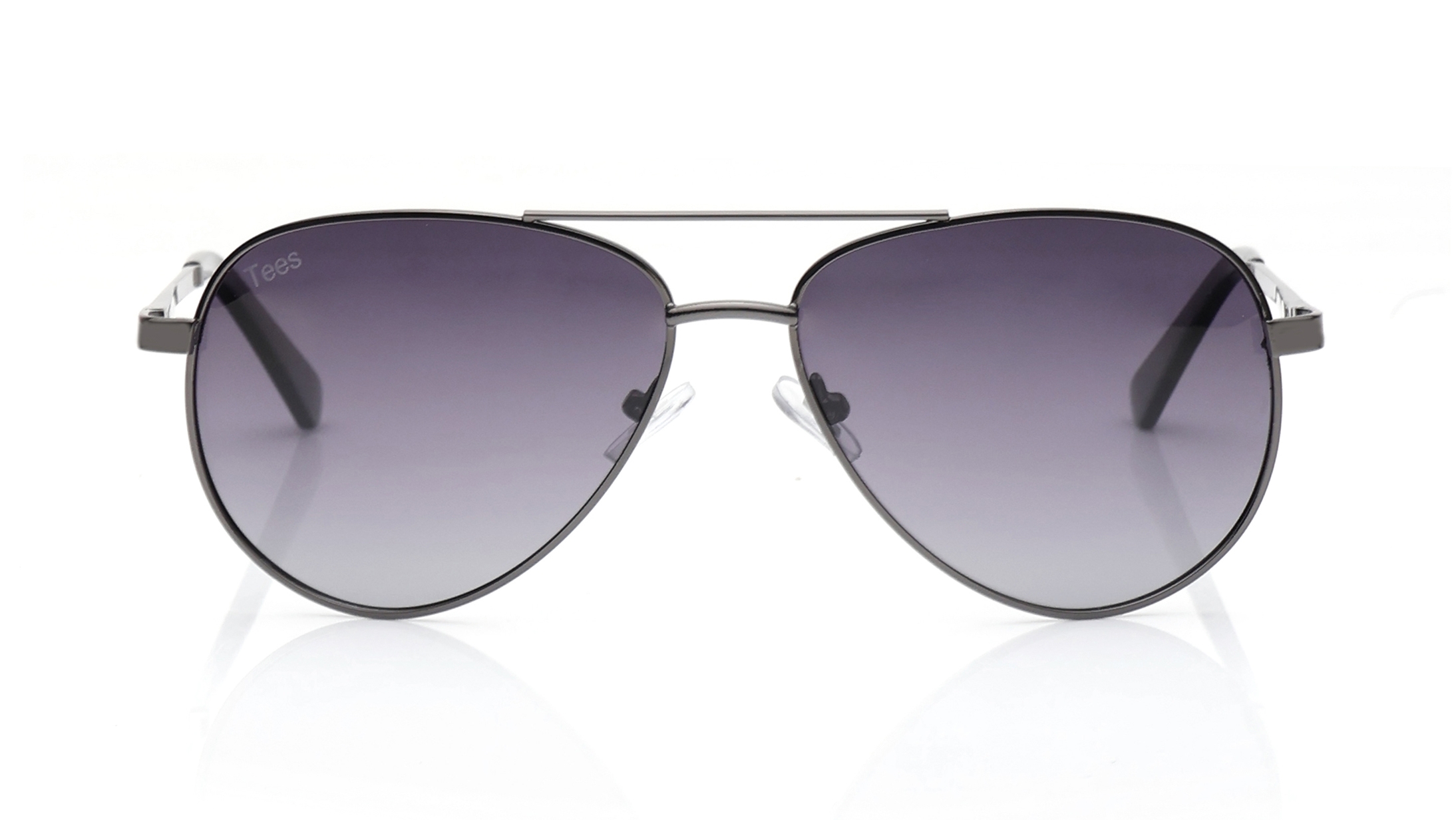 Image 1 of Grey Aviator Polarized Sunglasses for Men and Women from Tees By Fastrack Available at Titan Eye+