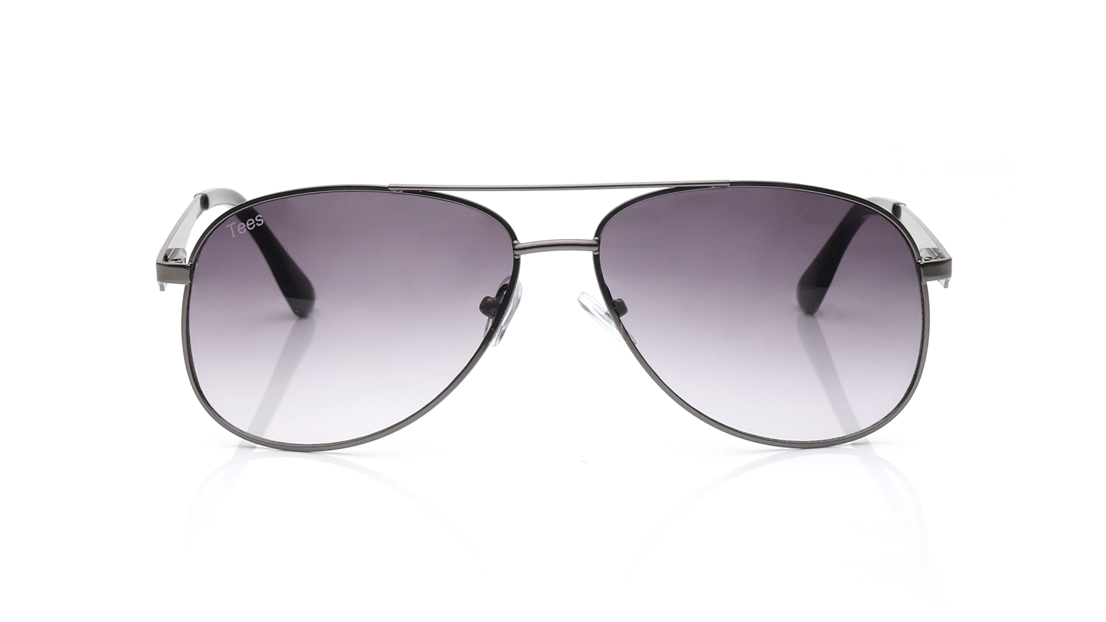 Image 1 of Grey Aviator Sunglasses for Men and Women from Tees By Fastrack Available at Titan Eye+