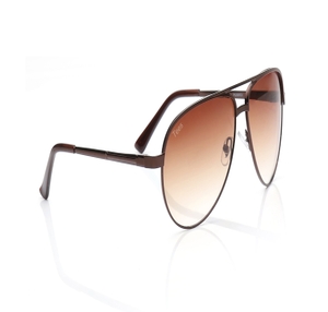 Image 2 of Brown Aviator Sunglasses for Men and Women from Tees By Fastrack Available at Titan Eye+