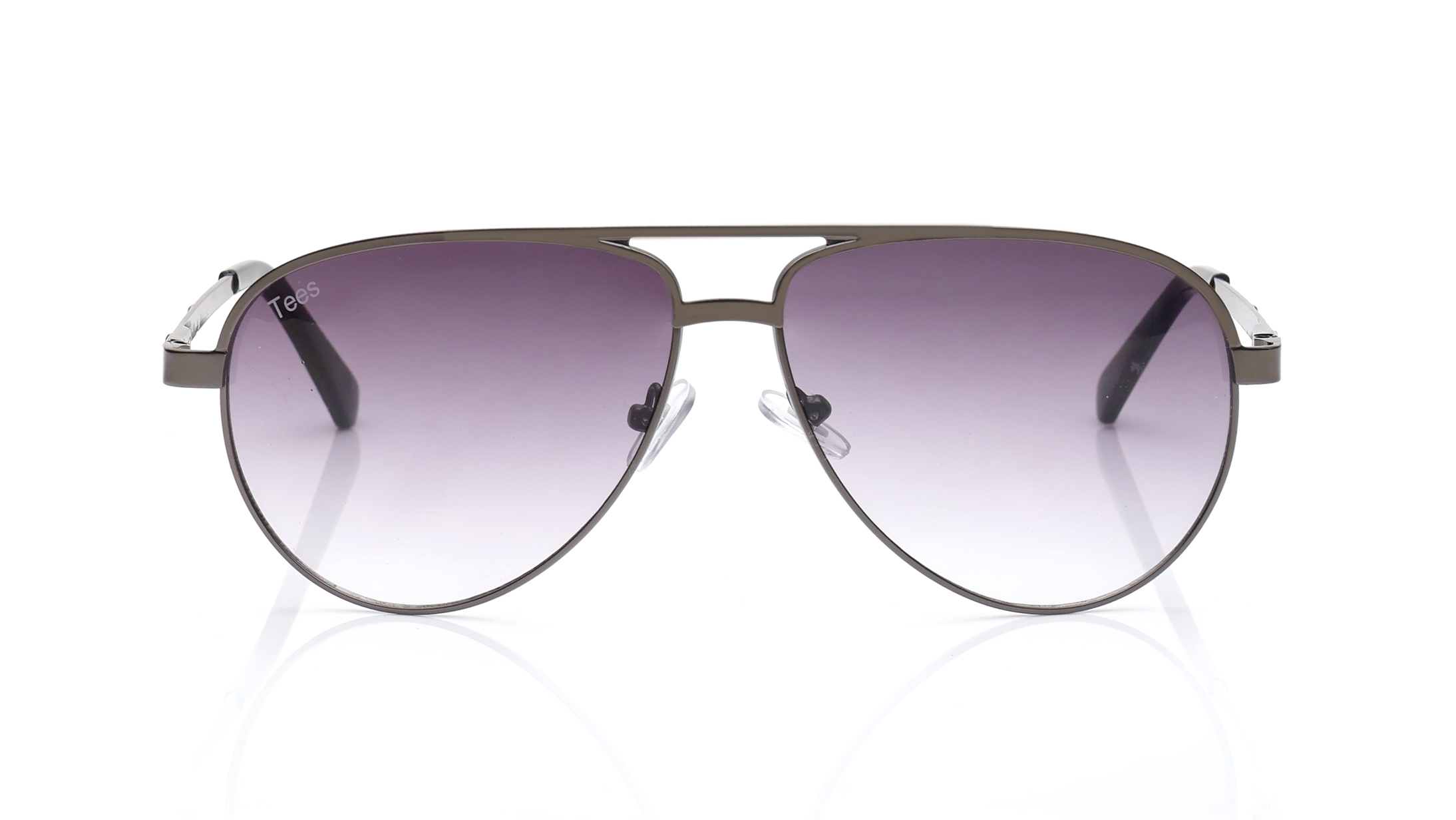 Image 1 of Grey Aviator Sunglasses for Men and Women from Tees By Fastrack Available at Titan Eye+
