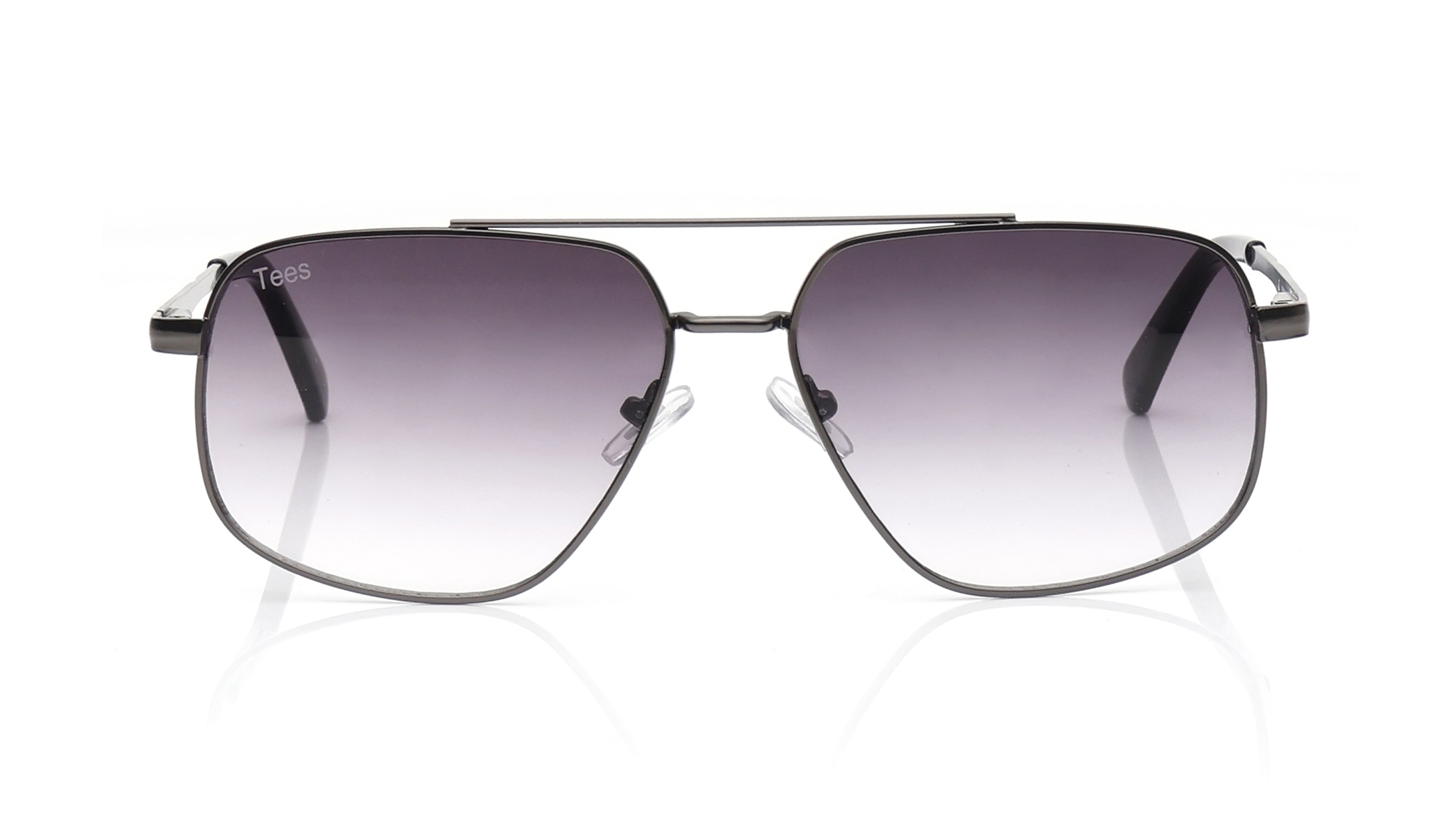 Image 1 of Grey Navigator Sunglasses for Men and Women from Tees By Fastrack Available at Titan Eye+