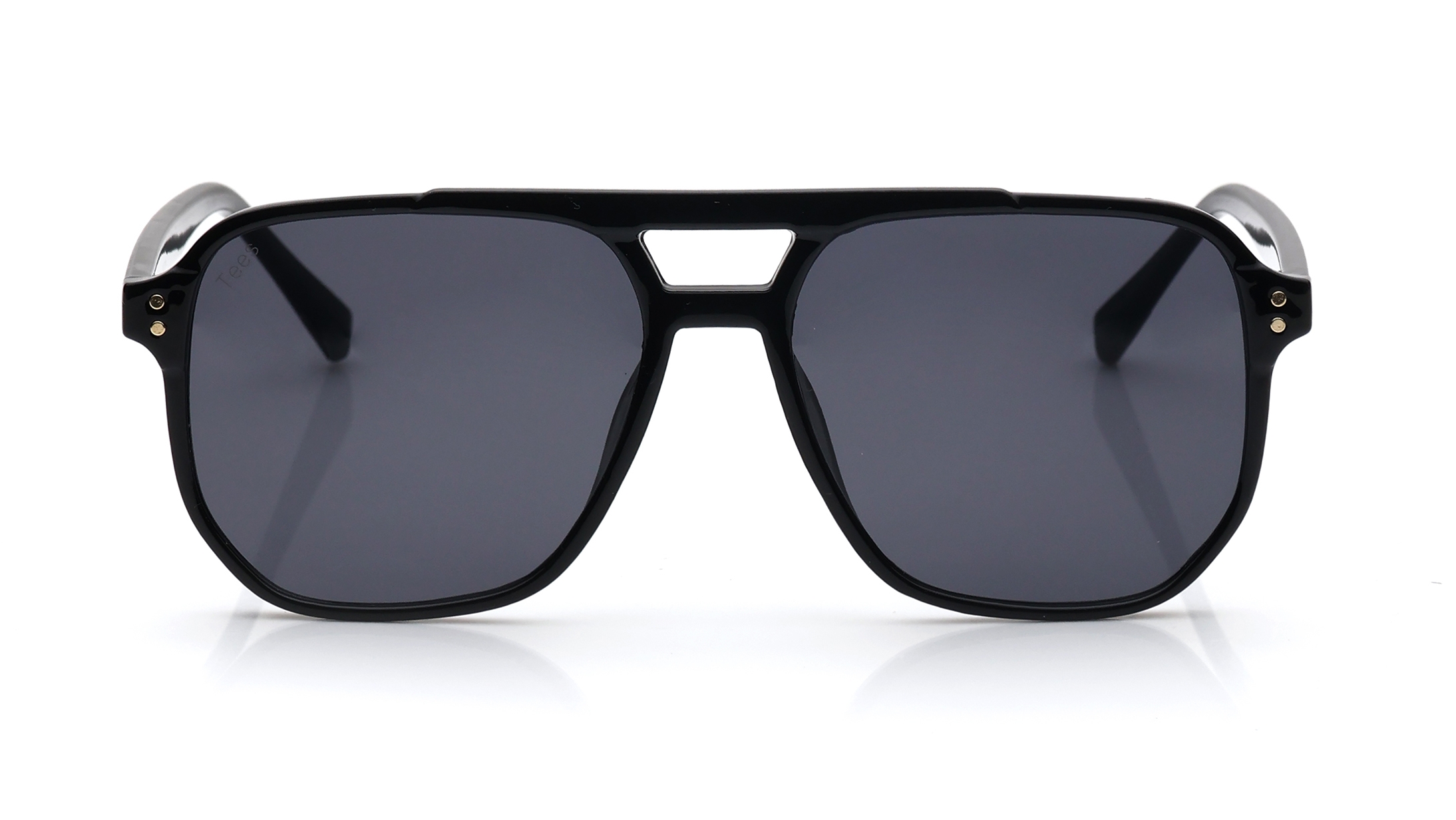 Image 1 of Grey Navigator Sunglasses for Men and Women from Tees By Fastrack Available at Titan Eye+