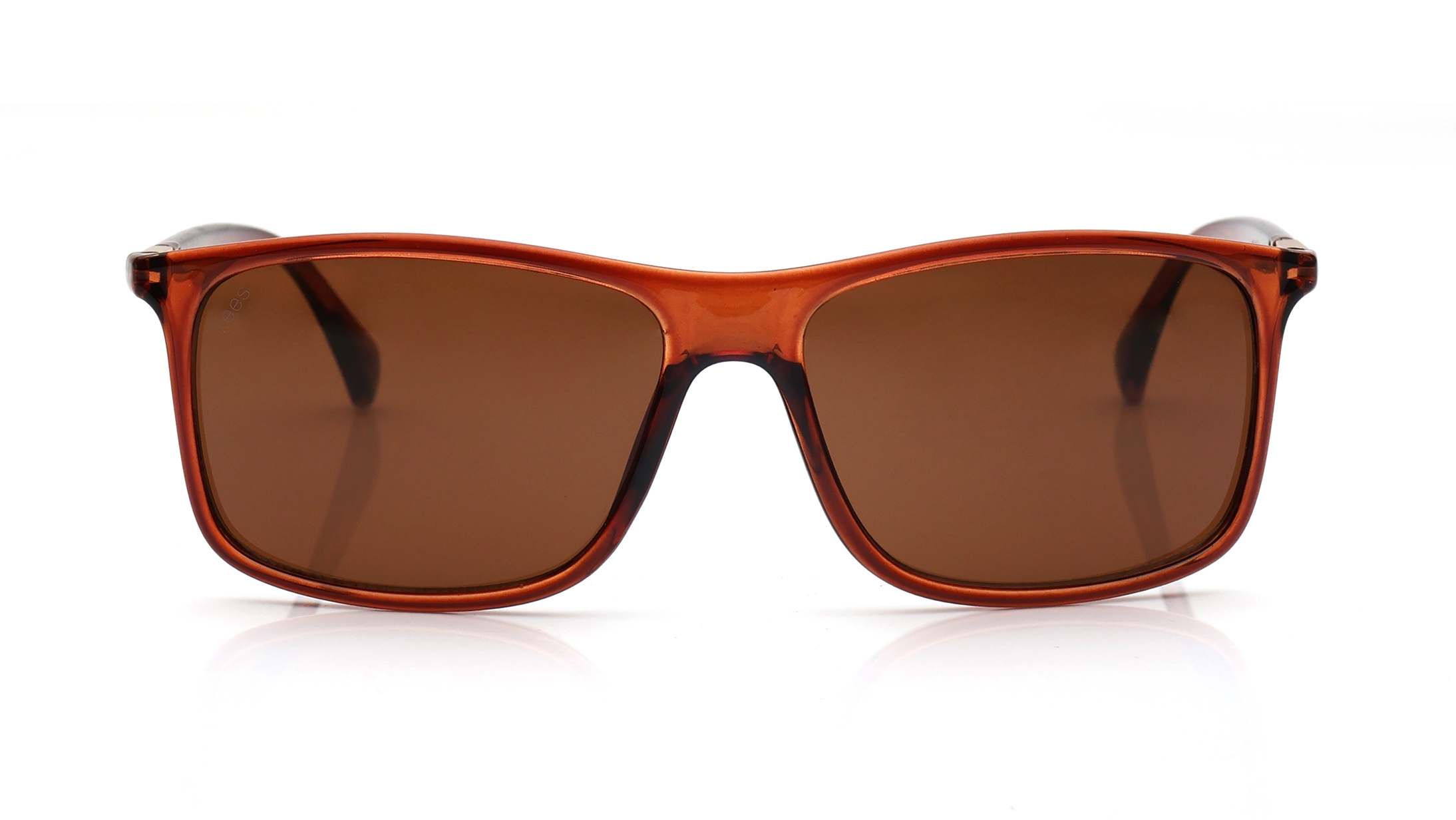 Image 1 of Brown Wayfarer Sunglasses for Men and Women from Tees By Fastrack Available at Titan Eye+