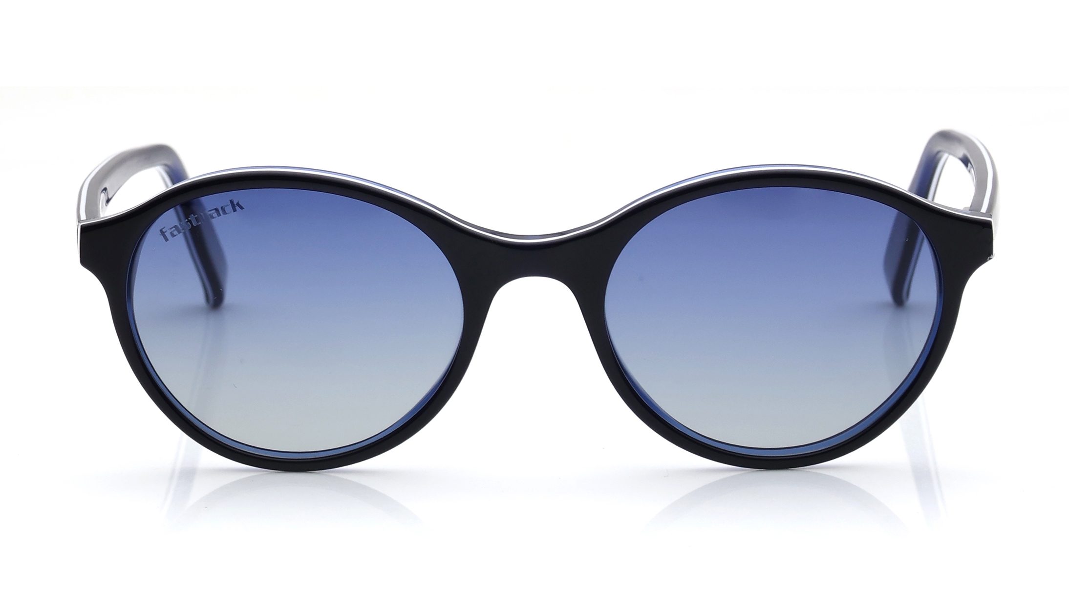Image 1 of Blue Round Polarized Sunglasses for Men and Women from Fastrack Available at Titan Eye+