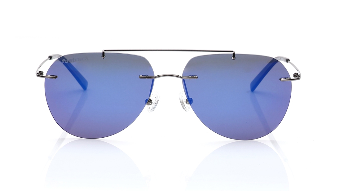 Image 1 of Purple Aviator Polarized Sunglasses for Men and Women from Fastrack Available at Titan Eye+