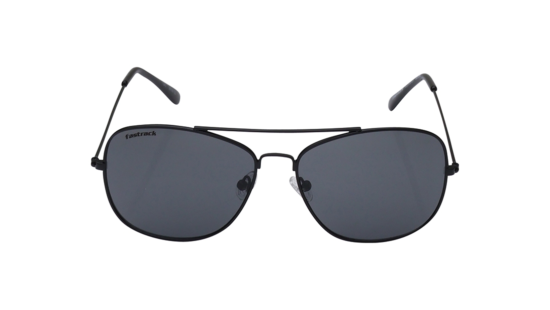 Image 1 of Black Aviator Prescription Sunglasses for Men and Women from Fastrack Available at Titan Eye+