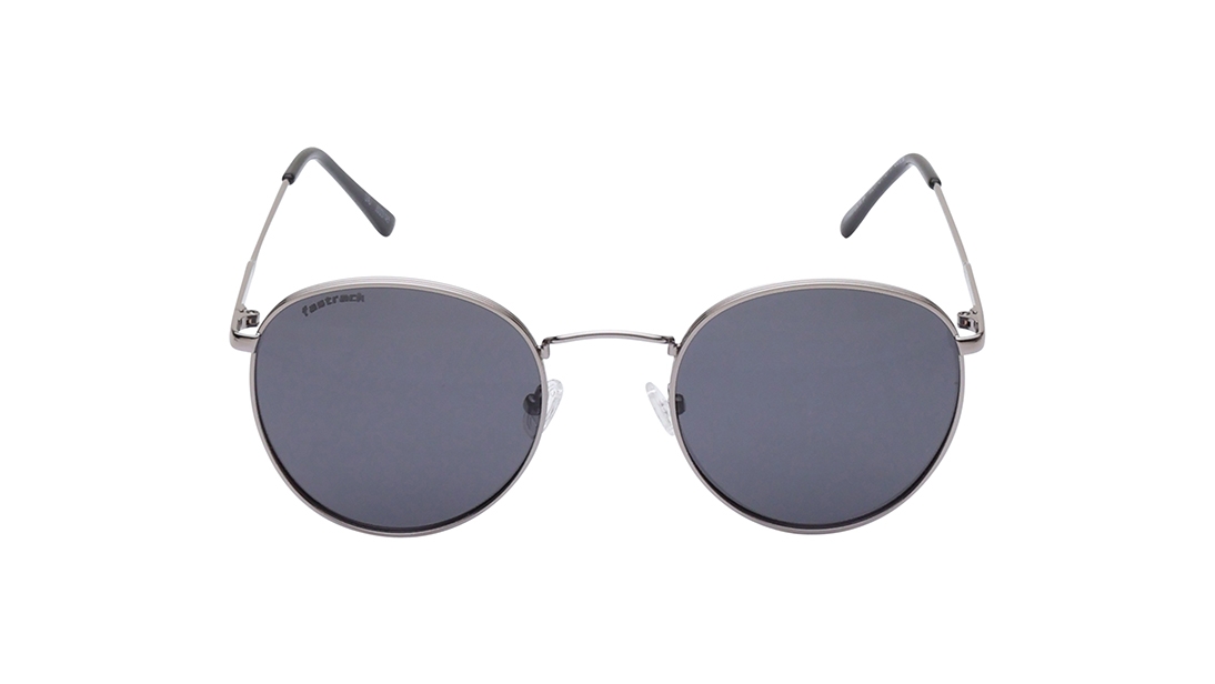 Image 1 of Grey Round Prescription Sunglasses for Men and Women from Fastrack Available at Titan Eye+