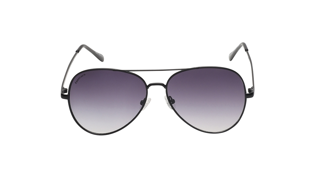 Image 1 of Black Aviator Prescription Sunglasses for Men and Women from Fastrack Available at Titan Eye+
