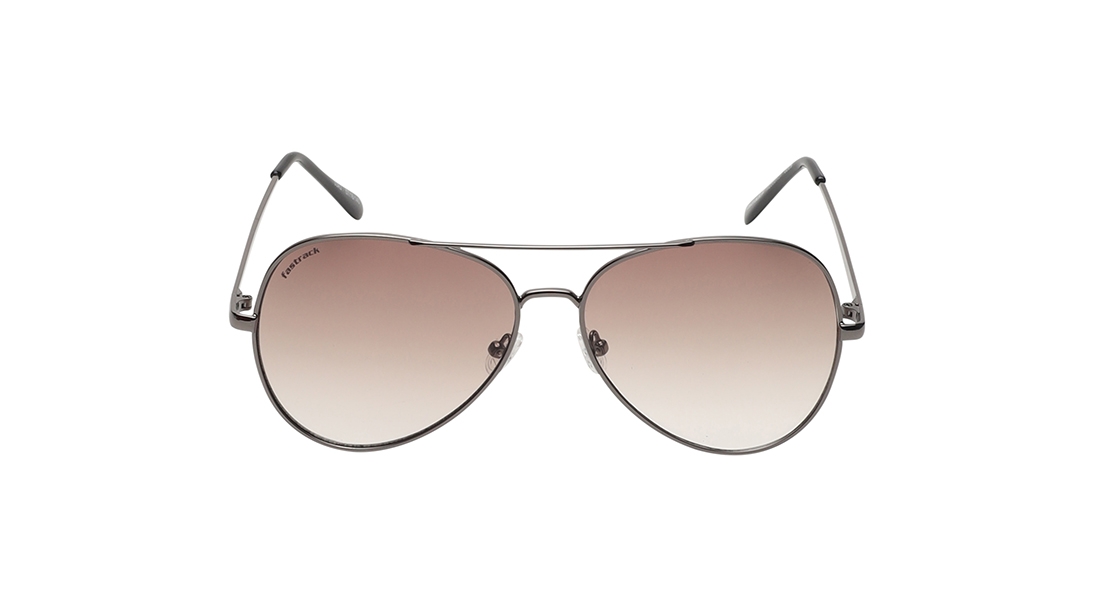 Image 1 of Brown Aviator Prescription Sunglasses for Men and Women from Fastrack Available at Titan Eye+