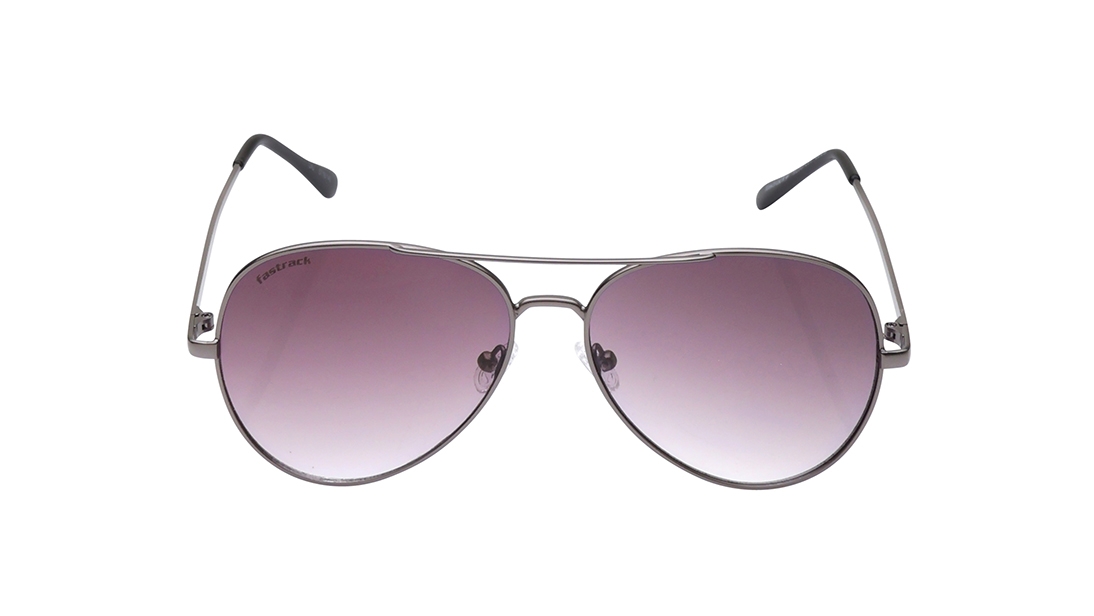 Image 1 of Purple Aviator Prescription Sunglasses for Men and Women from Fastrack Available at Titan Eye+