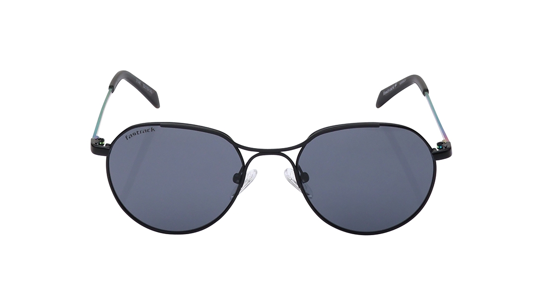 Image 1 of Black Aviator Prescription Sunglasses for Men and Women from Fastrack Available at Titan Eye+
