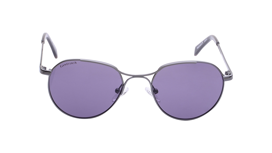 Image 1 of Purple Aviator Prescription Sunglasses for Men and Women from Fastrack Available at Titan Eye+