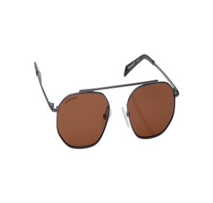 Image 2 of Brown Geometric Prescription Sunglasses for Men and Women from Fastrack Available at Titan Eye+