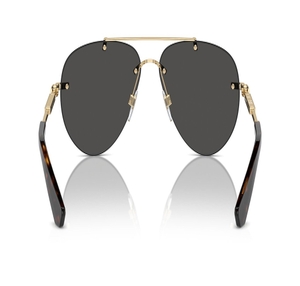 Image 2 of Black Aviator Sunglasses for Women from Burberry Available at Titan Eye+