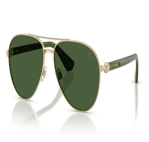 Image 2 of Green Aviator Sunglasses for Men from Burberry Available at Titan Eye+