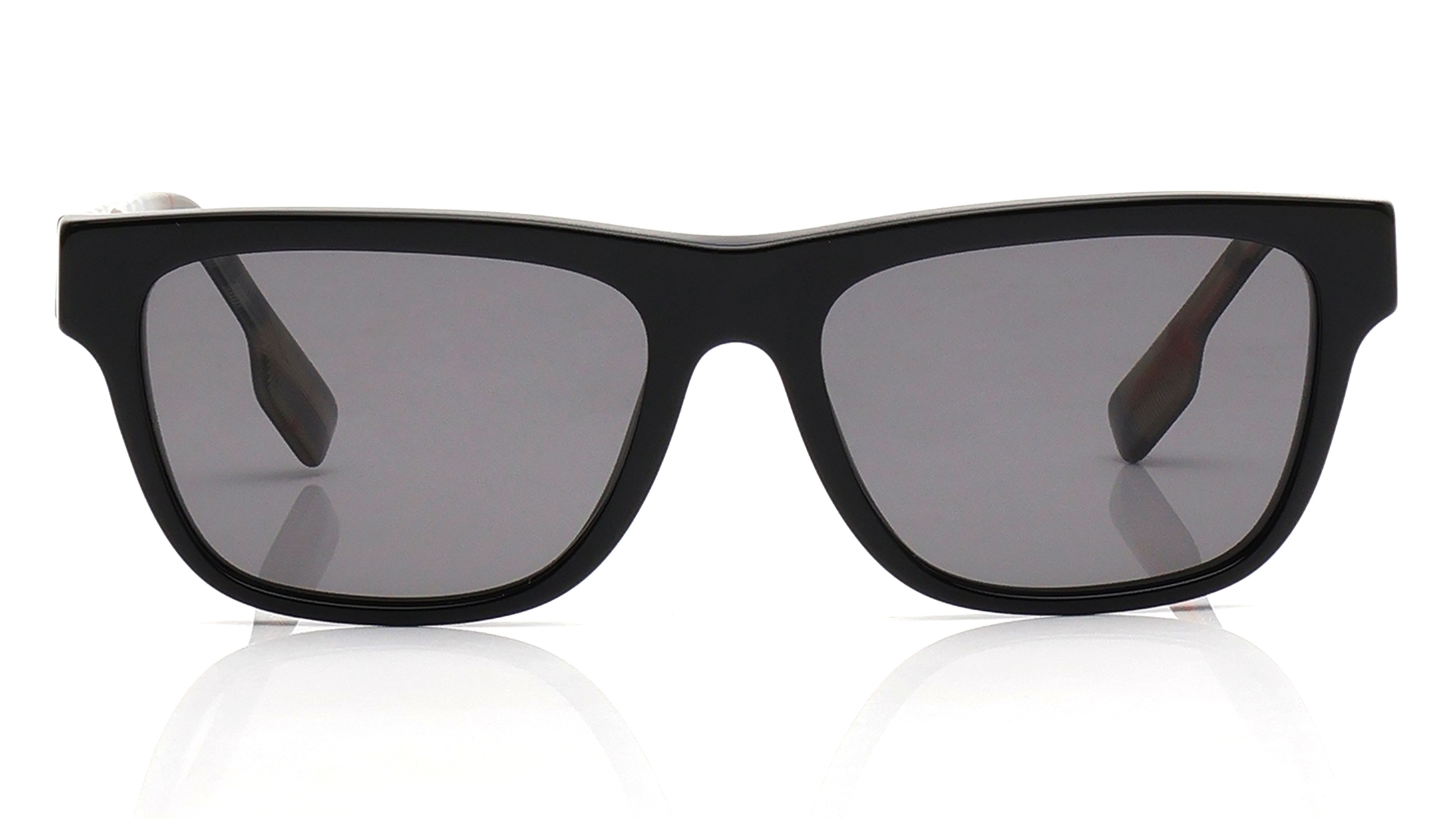 Image 1 of Black Square Sunglasses for Men from Burberry Available at Titan Eye+