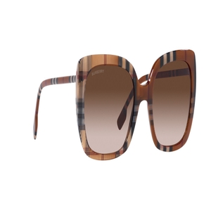 Image 2 of Brown Square Sunglasses for Women from Burberry Available at Titan Eye+