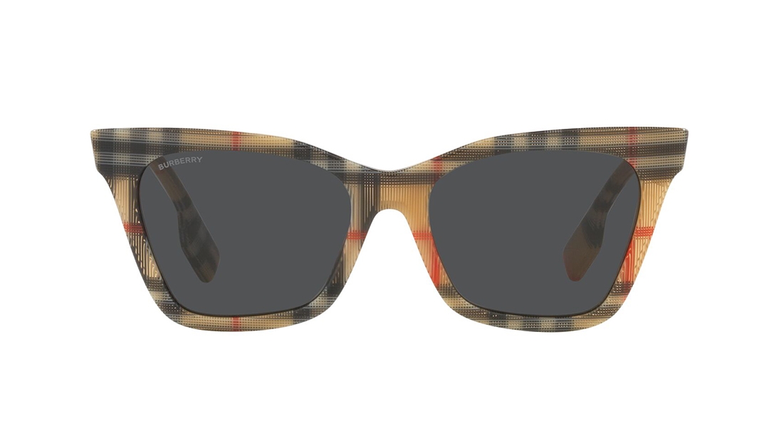 Image 1 of Black CatEye Sunglasses for Women from Burberry Available at Titan Eye+