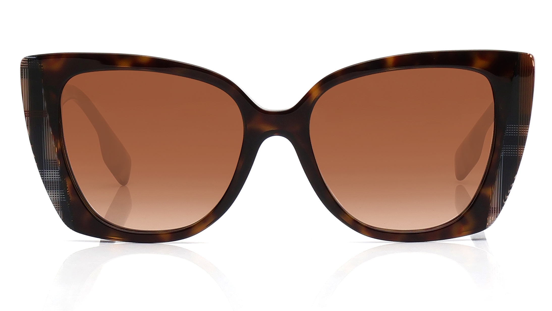 Image 1 of Brown CatEye Sunglasses for Women from Burberry Available at Titan Eye+