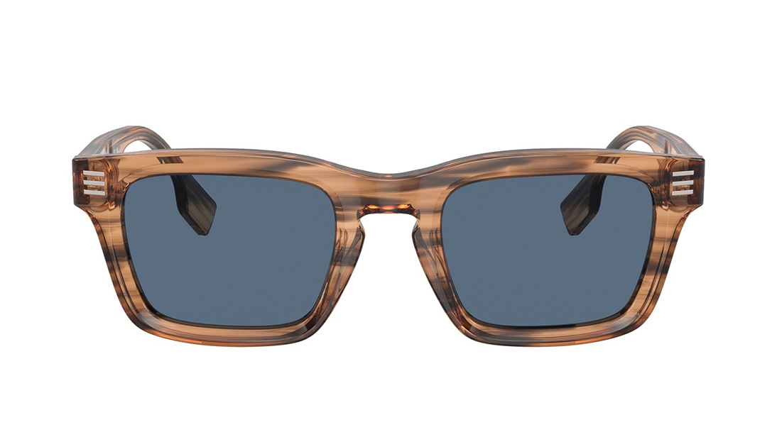 Image 1 of Grey Rectangle Sunglasses for Men from Burberry Available at Titan Eye+